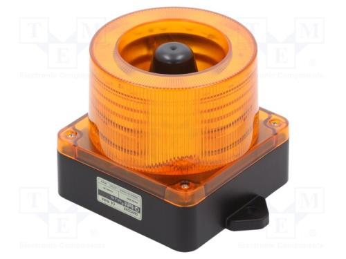Sinalizador: Sonoro- Fônico, 10÷30vdc, Led, Âmbar, Ip66, 115db