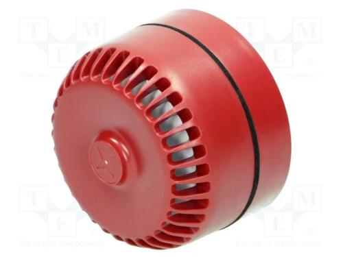 Sinalizador: sonoro, sirene, 9÷28VDC, 102dB, RoLP.