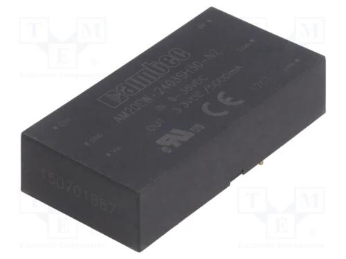 Indutor: DC/DC, 20W, Uent: 9&divide;36V, Usai: 3,3VDC, I.
