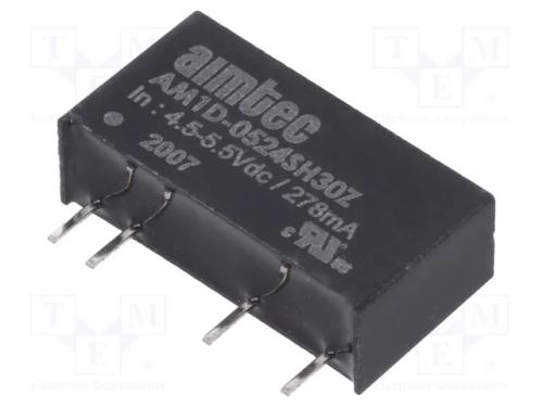 Indutor: DC/DC, 2W, Uent: 4,5&divide;5,5V, Usai: 24VDC, .
