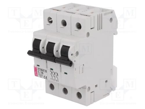 Disjuntor Contra Sobreintensidades, 230/400vac, Inom: 16a, Car: C