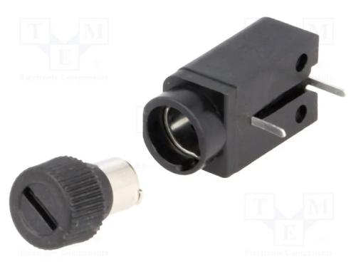 Tomada, fusíveis cilíndricos, THT, 5x20mm, -40÷85.