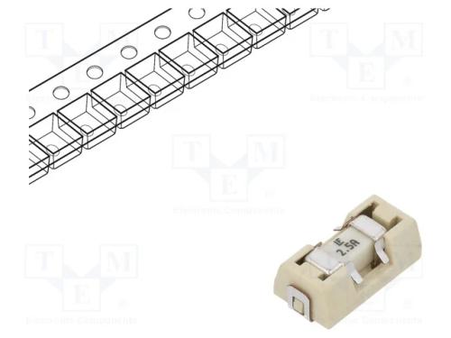 Fusível: baixa tensão, rápido, 2,5A, 125VAC, 125V.