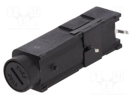 Tomada, fusíveis cilíndricos, THT, 5x20mm, -40÷85.