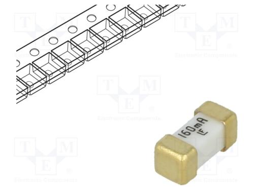 Fusível: baixa tensão, super-imediato, 160mA, 125.