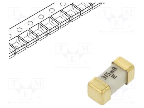 Fusível: baixa tensão, super-imediato, 315mA, 125.