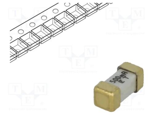 Fusível: baixa tensão, retardado, 500mA, 125VAC, .