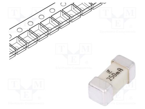 Fusível: baixa tensão, super-imediato, 250mA, 125.