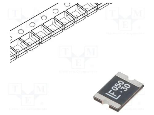 Fusível: de polímero PTC, rápido, 0,5A, 30V, 30VD.