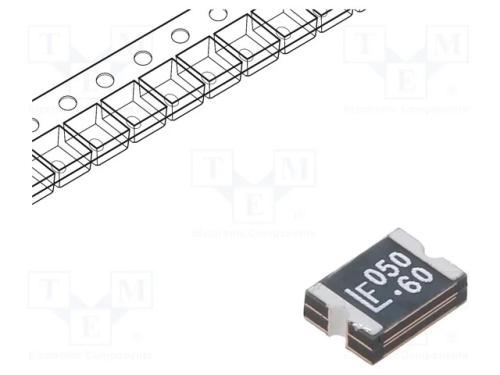 Fusível: de polímero PTC, rápido, 500mA, 60V, 60V.