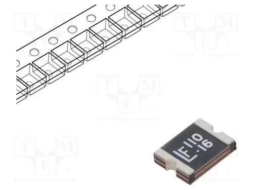 Fusível: de polímero PTC, rápido, 1,1A, 16V, 16VD.