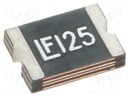 Fusível: de polímero PTC, rápido, 1,25A, 16V, 16V.