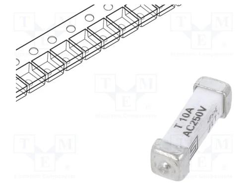Fusível: baixa tensão, retardado, 10A, 250VAC, 12.