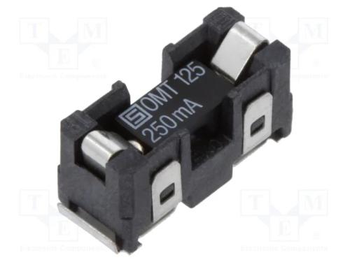 Fusível: baixa tensão, retardado, 250mA, 125VAC, .