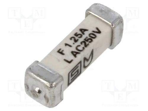 Fusível: baixa tensão, rápido, 1,25A, 250VAC, 125.