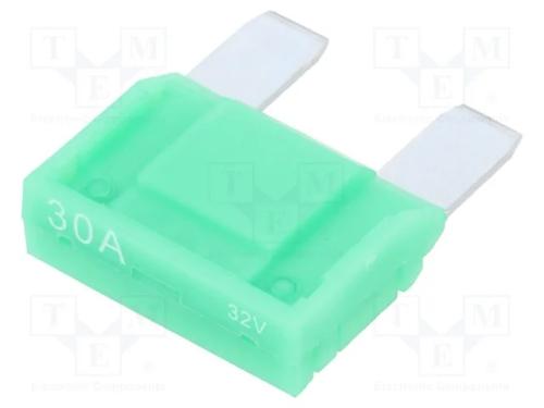 Fusível: Baixa Tensão, 30a, 32vdc, Automotivo, 29mm