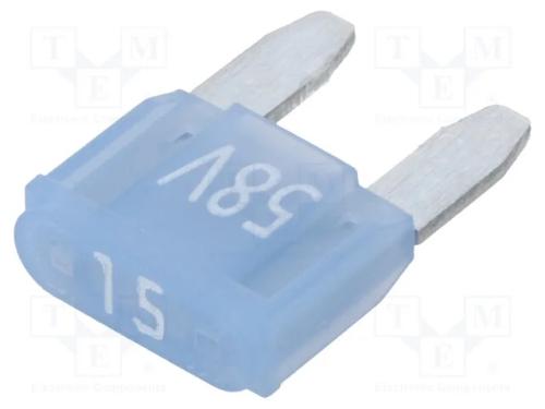 Fusível: Baixa Tensão, 15a, 58vdc, Automotivo, 11,2mm