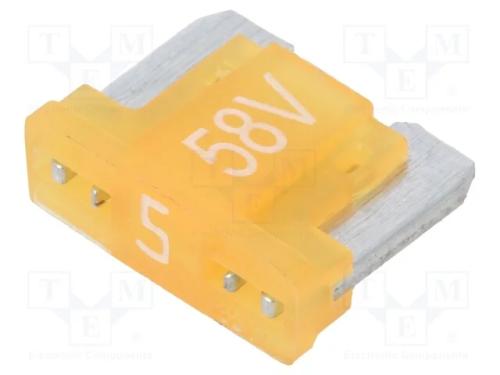 Fusível: Baixa Tensão, 5a, 58vdc, Automotivo, 11mm