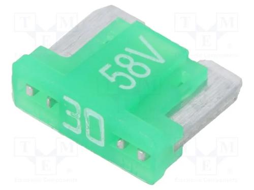 Fusível: Baixa Tensão, 30a, 58vdc, Automotivo, 11mm
