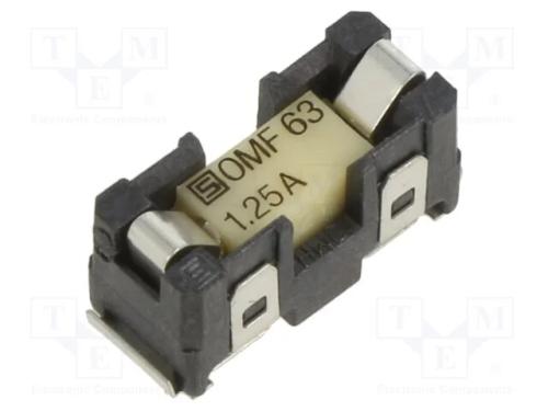 Tomada, Fusíveis Cilíndricos, Smt, -40÷85c, 1,25a, Ul94v-0, Preta