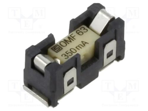 Tomada, Fusíveis Cilíndricos, Smt, -40÷85c, 350ma, Ul94v-0, Preta