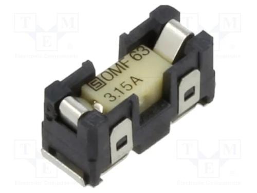 Tomada, Fusíveis Cilíndricos, Smt, -40÷85c, 3,15a, Ul94v-0, Preta