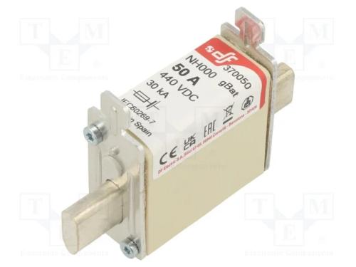 Fusível: Baixa Tensão, Gbat, 50a, 440vdc, Cerâmico,Industrial