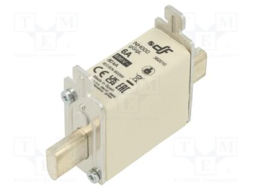 Fusível: Baixa Tensão, Gg, 6a, 690vac, 250vdc, Cerâmico, Nh000