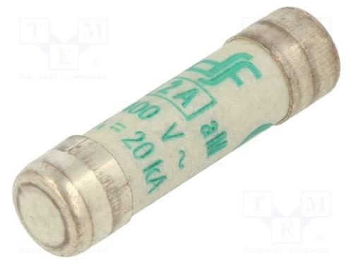 Fusível: Baixa Tensão, Am, 2a, 400vac, 8x31mm