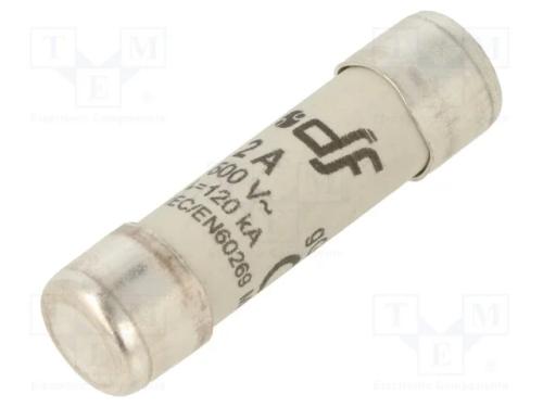 Fusível: Baixa Tensão, Gg, 2a, 500vac, 250vdc, 10,3x38mm