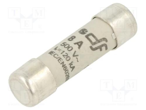 Fusível: Baixa Tensão, Gg, 8a, 500vac, 250vdc, 10,3x38mm