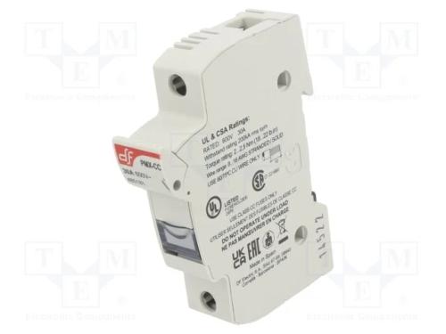 Tomada, Fusíveis Cilíndricos, para Trilho Din, 30a, 600vac, Ip20