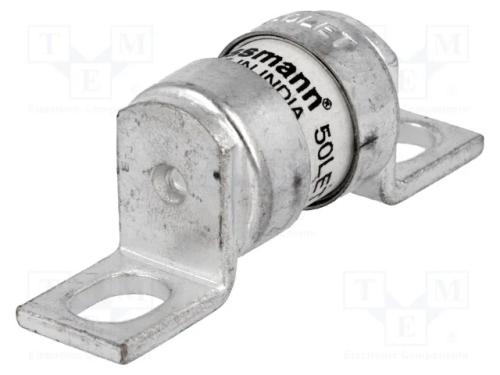 Fusível: Baixa Tensão, 50a, 240vac, 150vdc, Cerâmico,Industrial