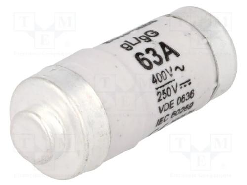 Fusível: Baixa Tensão, 63a, 400vac, 250vdc, Cerâmico,Industrial
