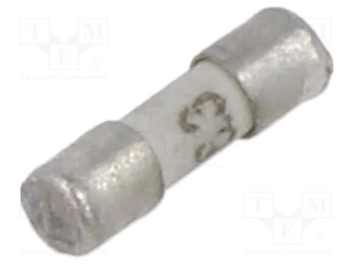 Fusível: baixa tensão, retardado, 6,3A, 125VAC, 1.