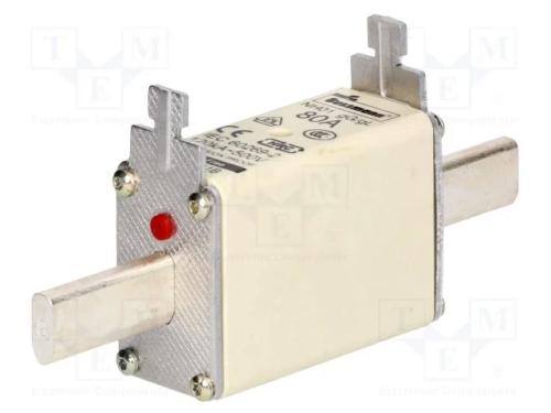 Fusível: Baixa Tensão, 80a, 500vac, 250vdc, Cerâmico,Industrial