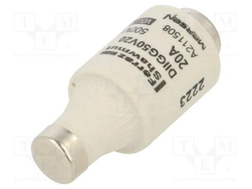 Fusível: Baixa Tensão, Gg, 20a, 500vac, 500vdc, Industrial, Dii