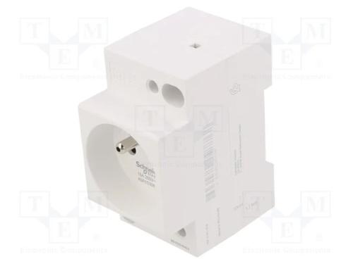 Tomada tipo E, 250VAC, 16A, para trilho DIN, ACTI9