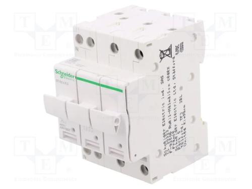 Base de Fusível, para Trilho Din, Polos: 1+N