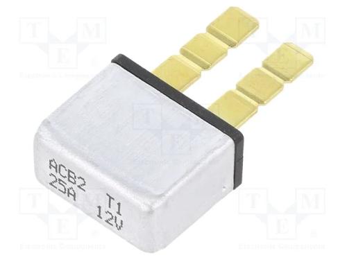 Fusível: Baixa Tensão, 25a, 12vdc, Automotivo, 21,34x10,3x17,5mm