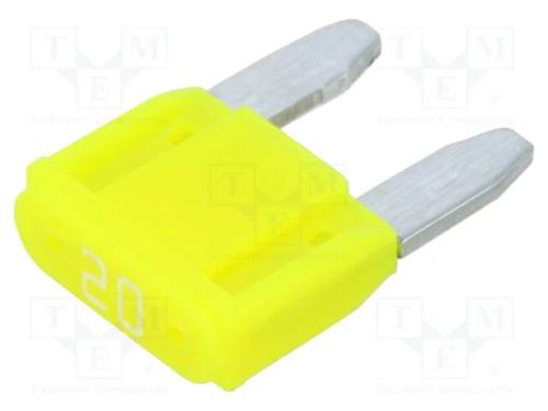 Fusível: Baixa Tensão, 20a, 32vdc, Automotivo, 10,9mm, Mini
