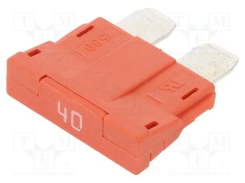 Fusível: Baixa Tensão, 40a, 80vdc, Automotivo, 19mm, Unival