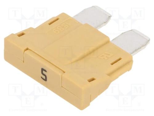 Fusível: Baixa Tensão, 5a, 250vac, 58vdc, Automotivo, 19mm, Unival