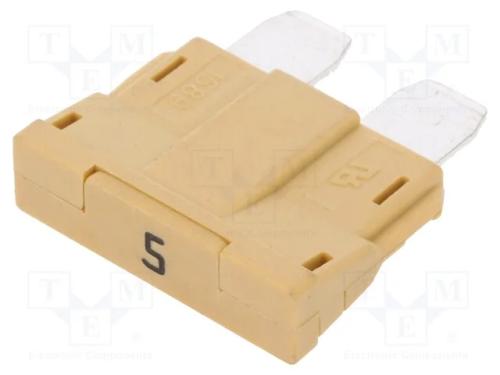 Fusível: Baixa Tensão, 5a, 80vdc, Automotivo, 19mm, Unival