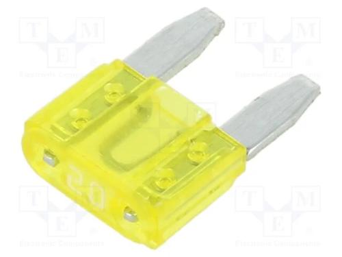 Fusível: Baixa Tensão, 20a, 32vdc, Automotivo, 11mm, Mini