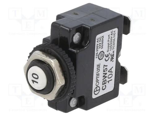 Fusível: Térmico, 10a, Imax: 1ka, 125v,250v, 32vdc,50vdc