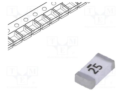 Fusível: baixa tensão, retardado, 25A, 63VDC, SMD.