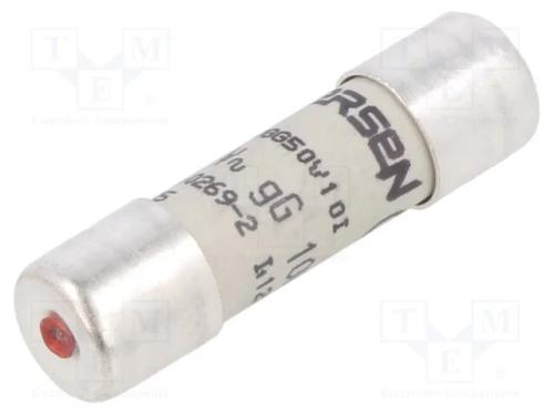 Fusível: Baixa Tensão, Gg,Retardado, 10a, 500vac, 250vdc, 10x38mm