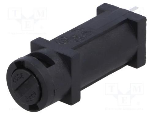 Tomada, Fusíveis Cilíndricos, Vertical, 5x20mm, -20÷85c, Ul94v-0