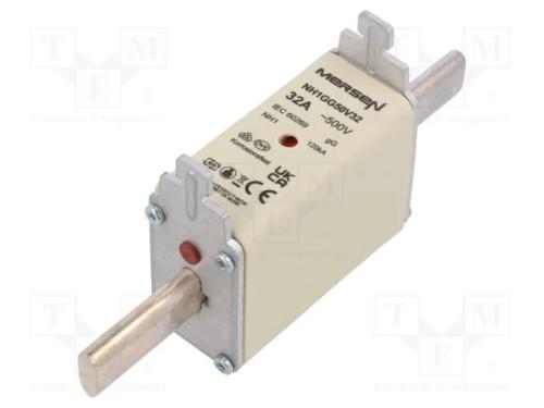 Fusível: Baixa Tensão, Gg, 32a, 500vac, 250vdc, Nh1